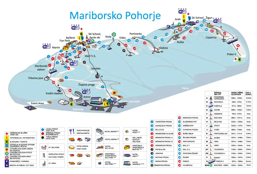 pohorje ski mapa